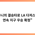 “오타니의 결승타로 LA 다저스, 3년 연속 지구 우승 확정”